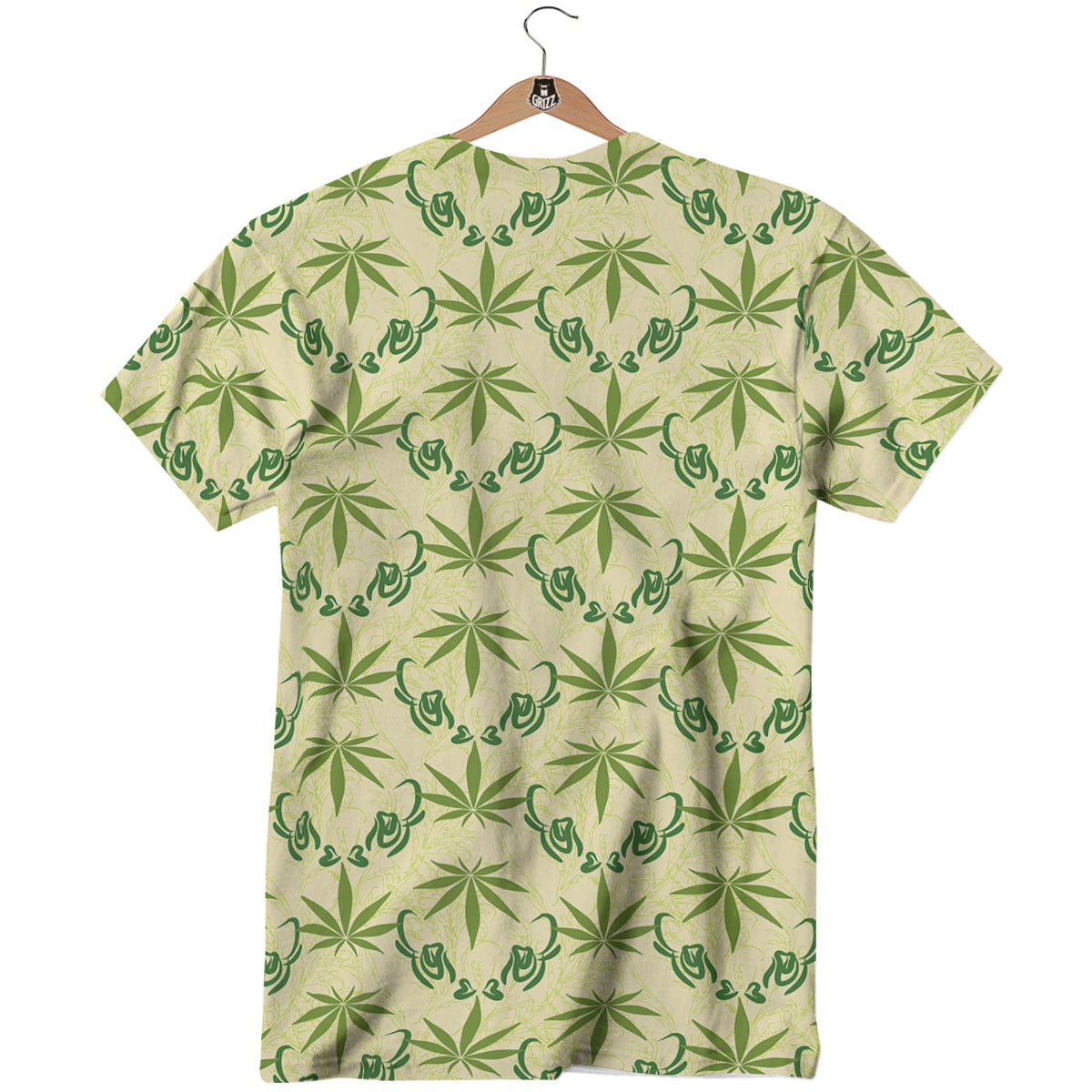 Weed Zigzag Print Pattern T-Shirt-grizzshop