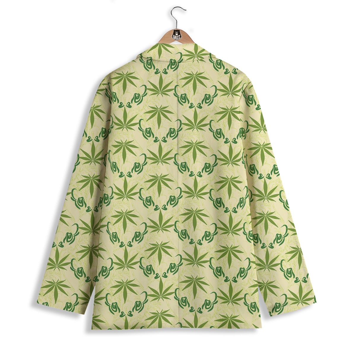 Weed Zigzag Print Pattern Women's Blazer-grizzshop