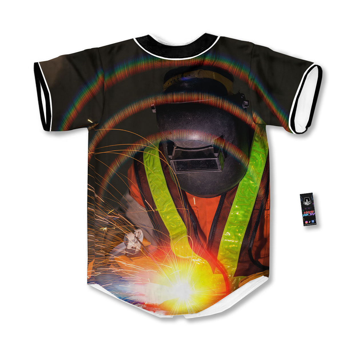 Welder Industrial Print Baseball Jersey-grizzshop