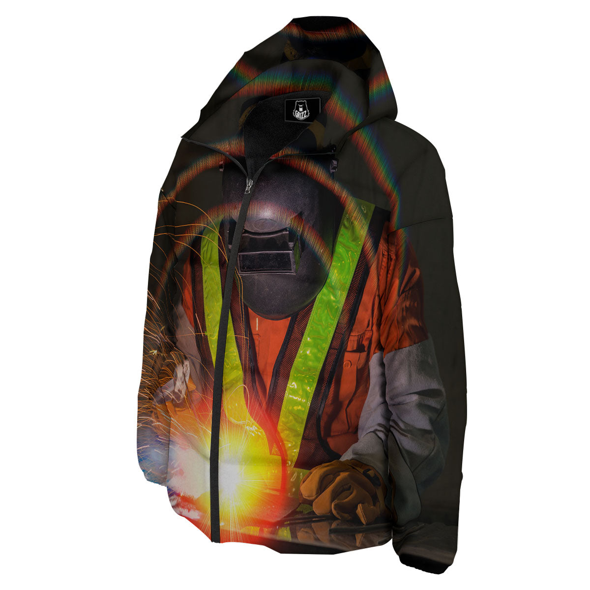 Welder Industrial Print Down Jacket-grizzshop