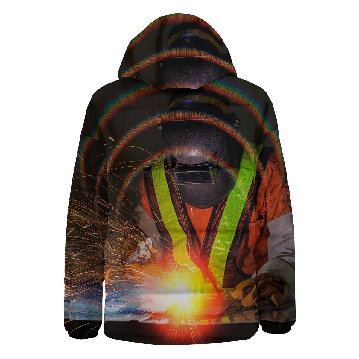 Welder Industrial Print Down Jacket-grizzshop