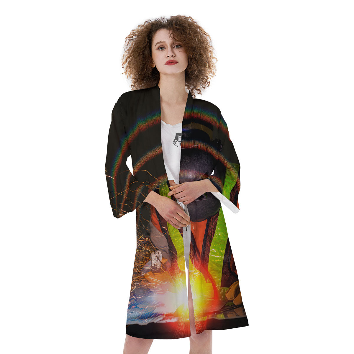Welder Industrial Print Kimono-grizzshop