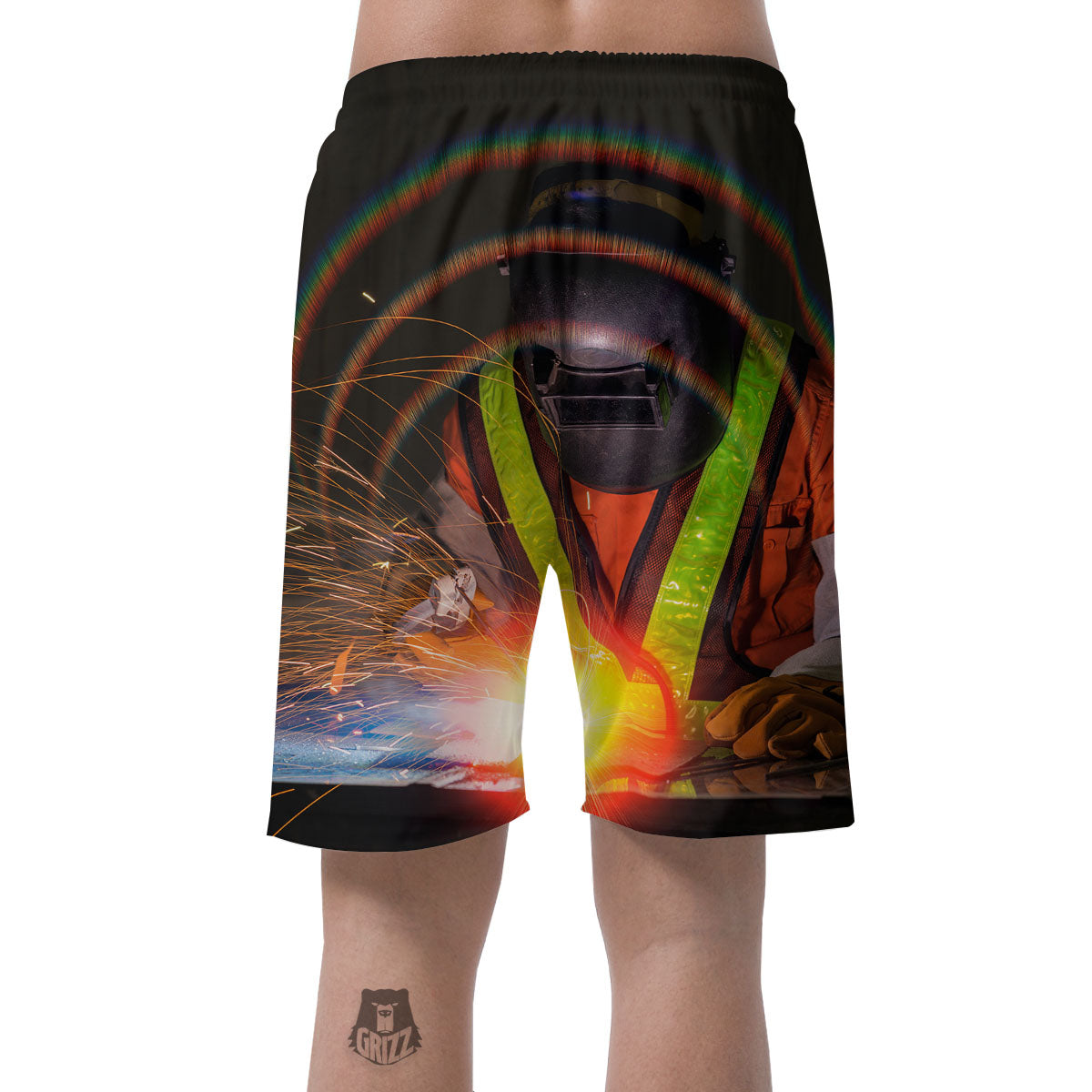 Welder Industrial Print Men's Shorts-grizzshop