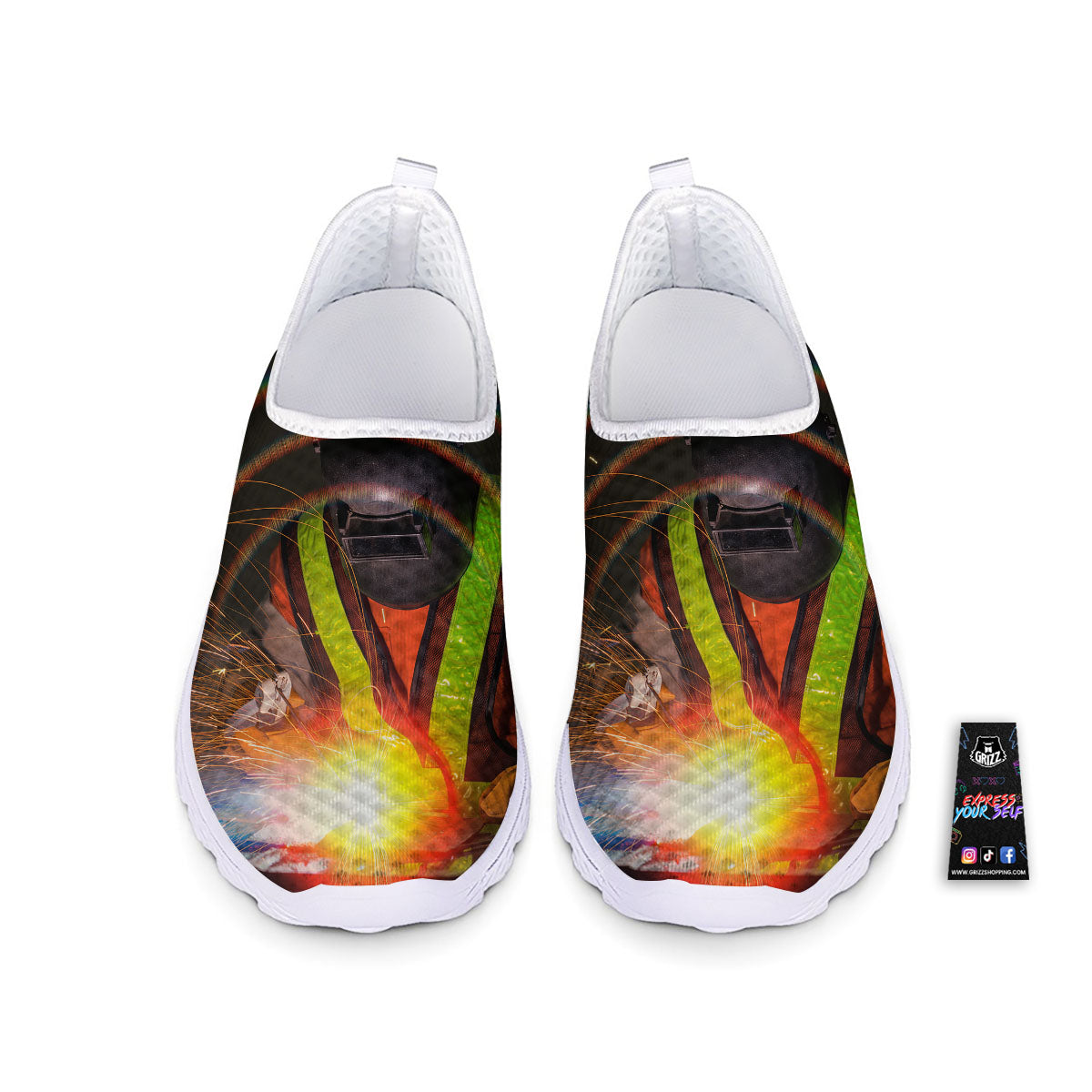 Welder Industrial Print Nurse Shoes-grizzshop