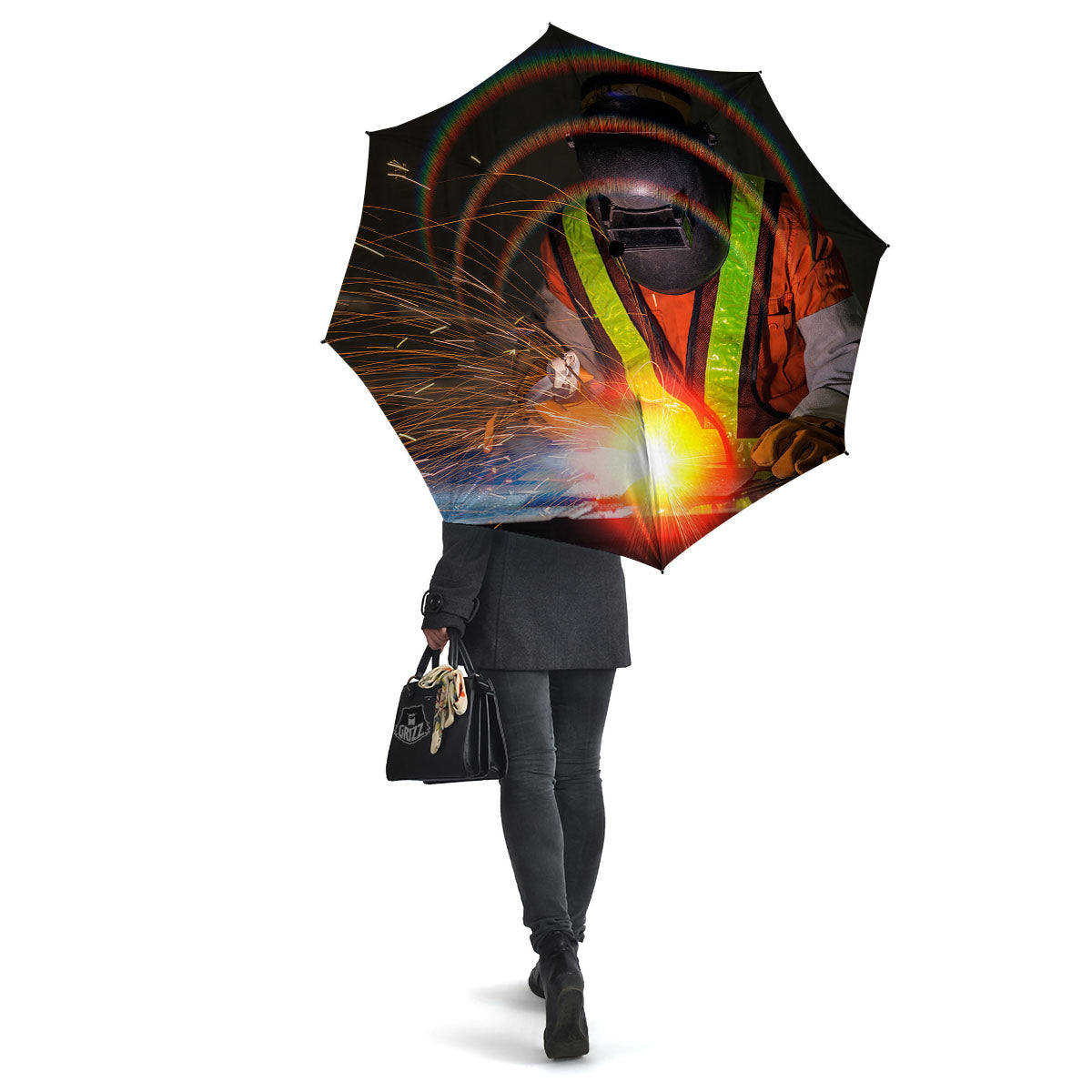 Welder Industrial Print Umbrella-grizzshop