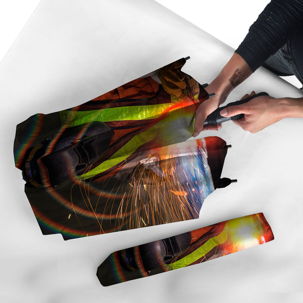 Welder Industrial Print Umbrella-grizzshop