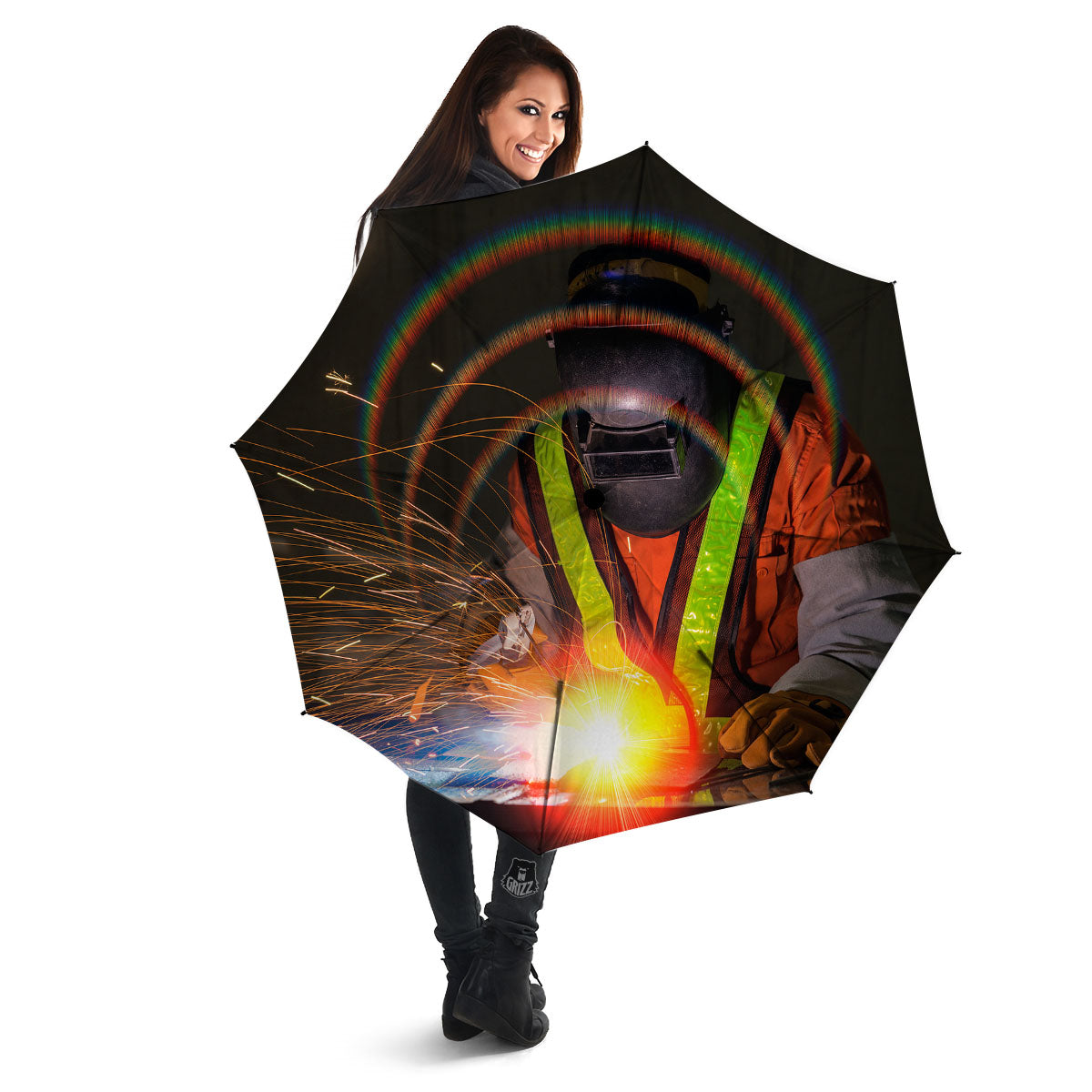 Welder Industrial Print Umbrella-grizzshop