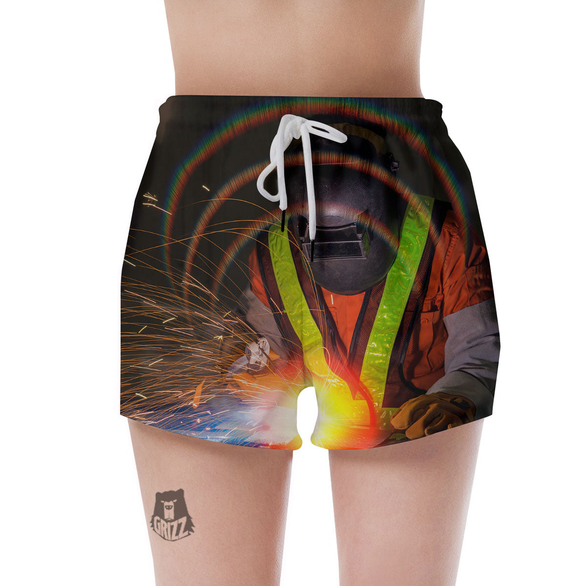 Welder Industrial Print Women's Shorts-grizzshop