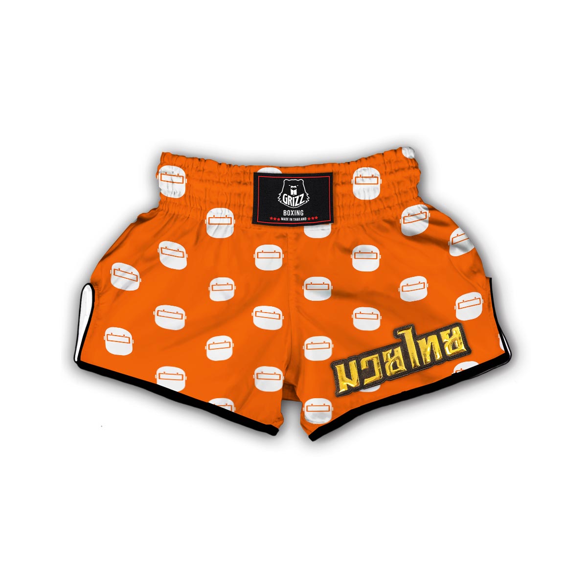 Welder Mask Pattern Print Muay Thai Boxing Shorts-grizzshop