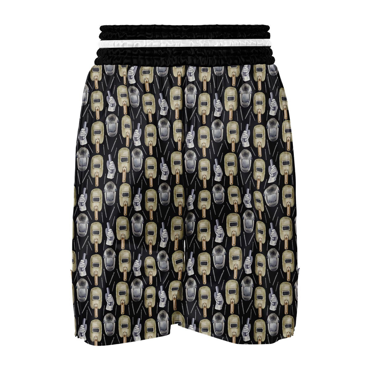 Welder Mask Print Pattern Boxing Shorts-grizzshop