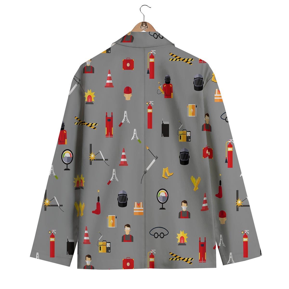 Welder Print Pattern Men's Blazer-grizzshop