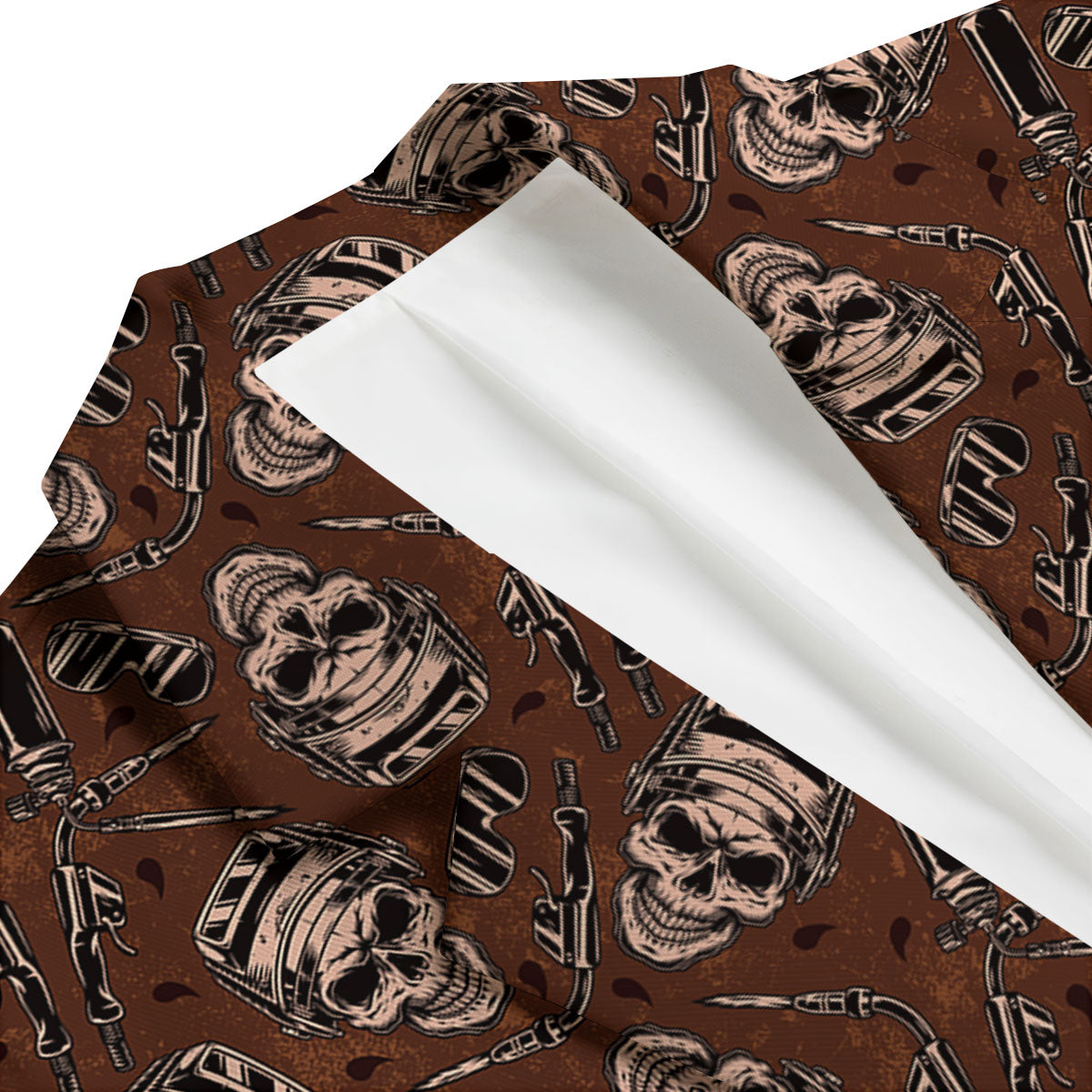 Welder Skull Print Pattern Men's Blazer-grizzshop