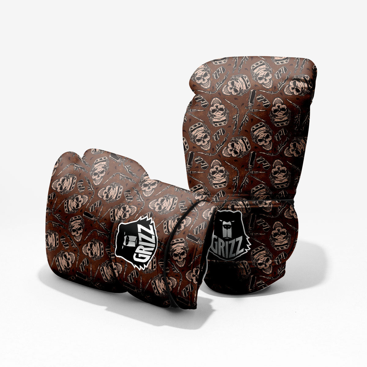 Welder Skull Print Pattern Pro Boxing Glove