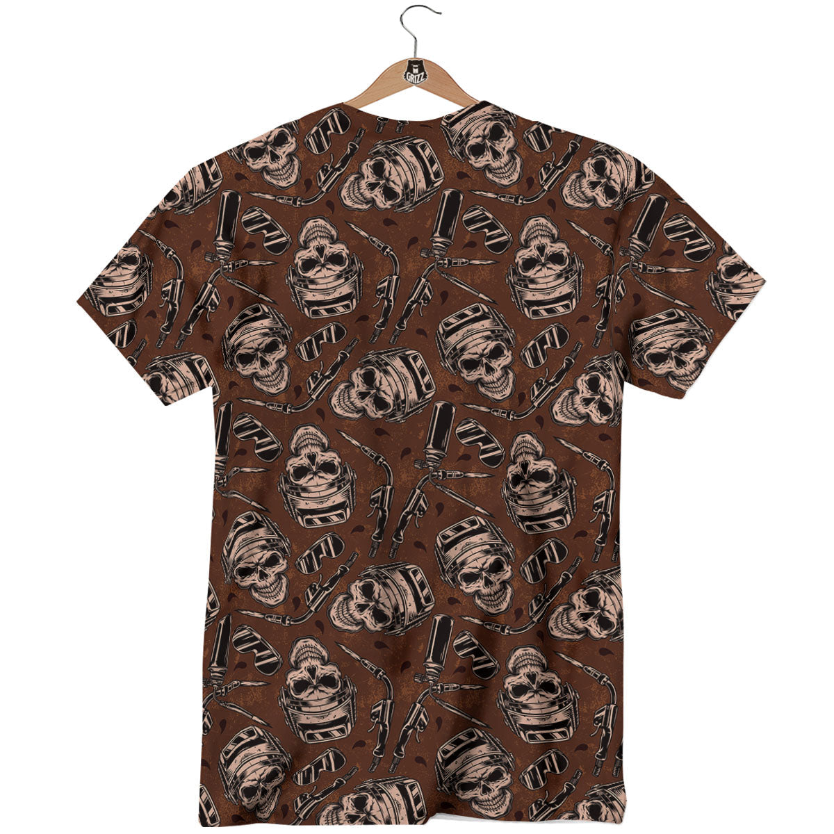 Welder Skull Print Pattern T-Shirt-grizzshop