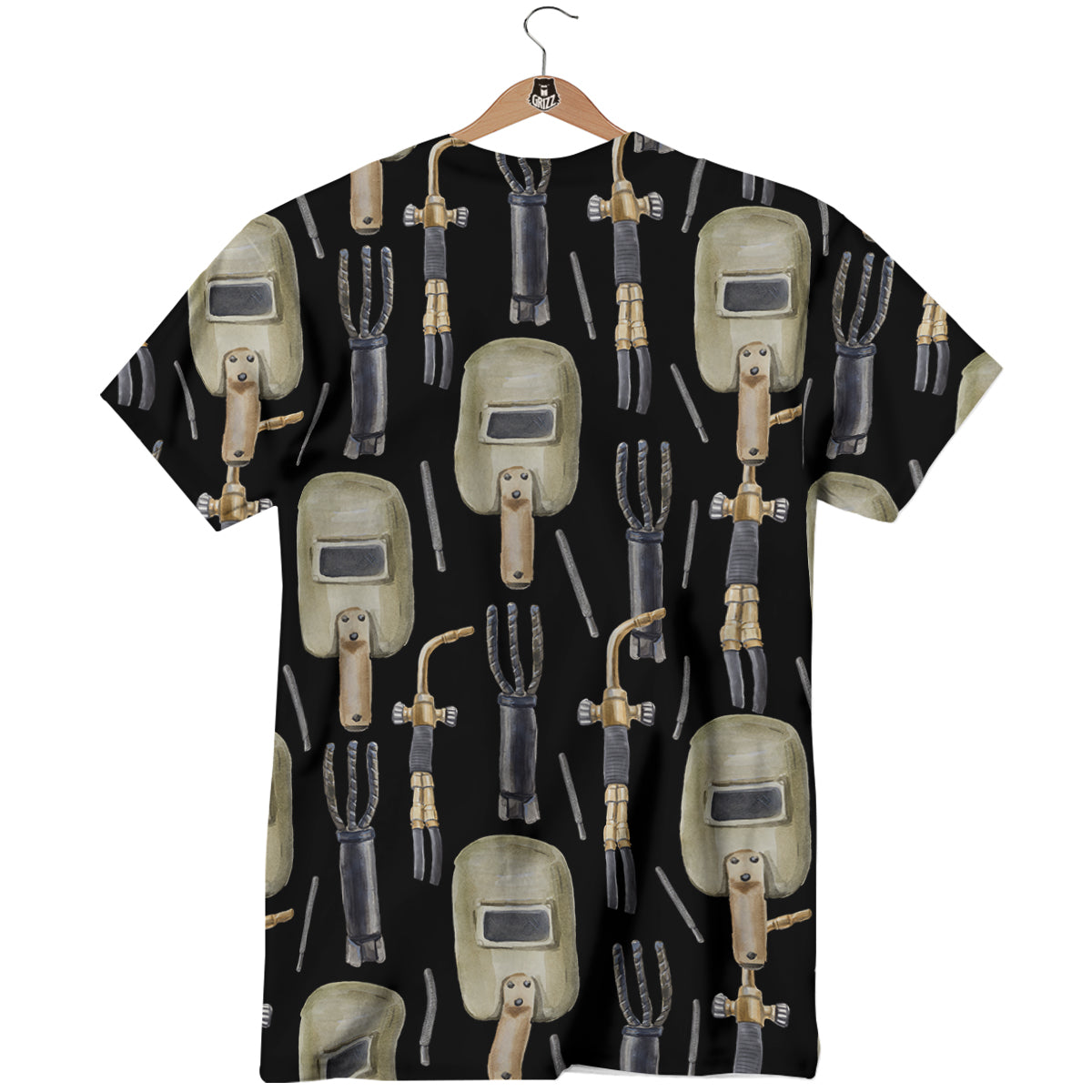 Welder Watercolor Print Pattern T-Shirt-grizzshop
