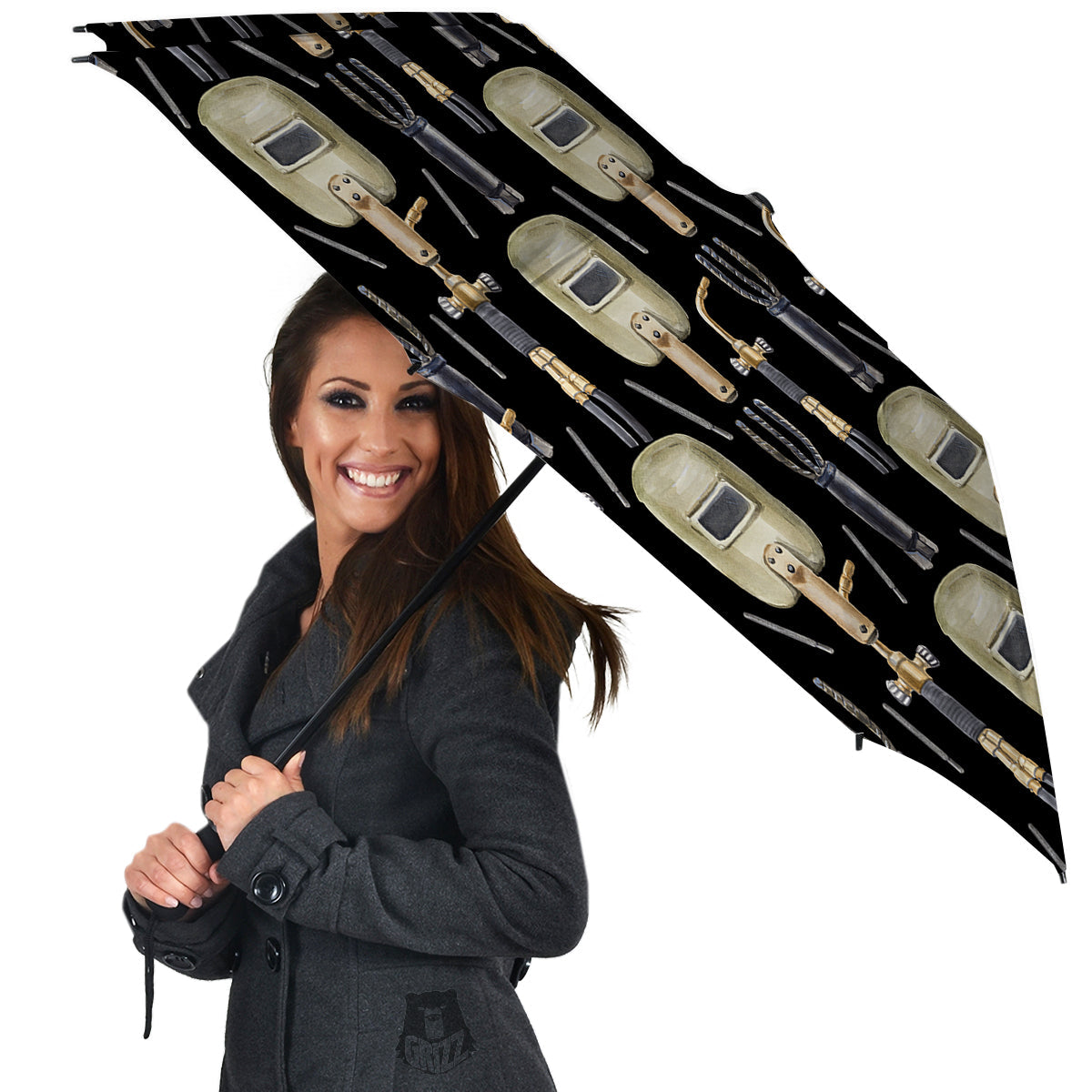 Welder Watercolor Print Pattern Umbrella-grizzshop