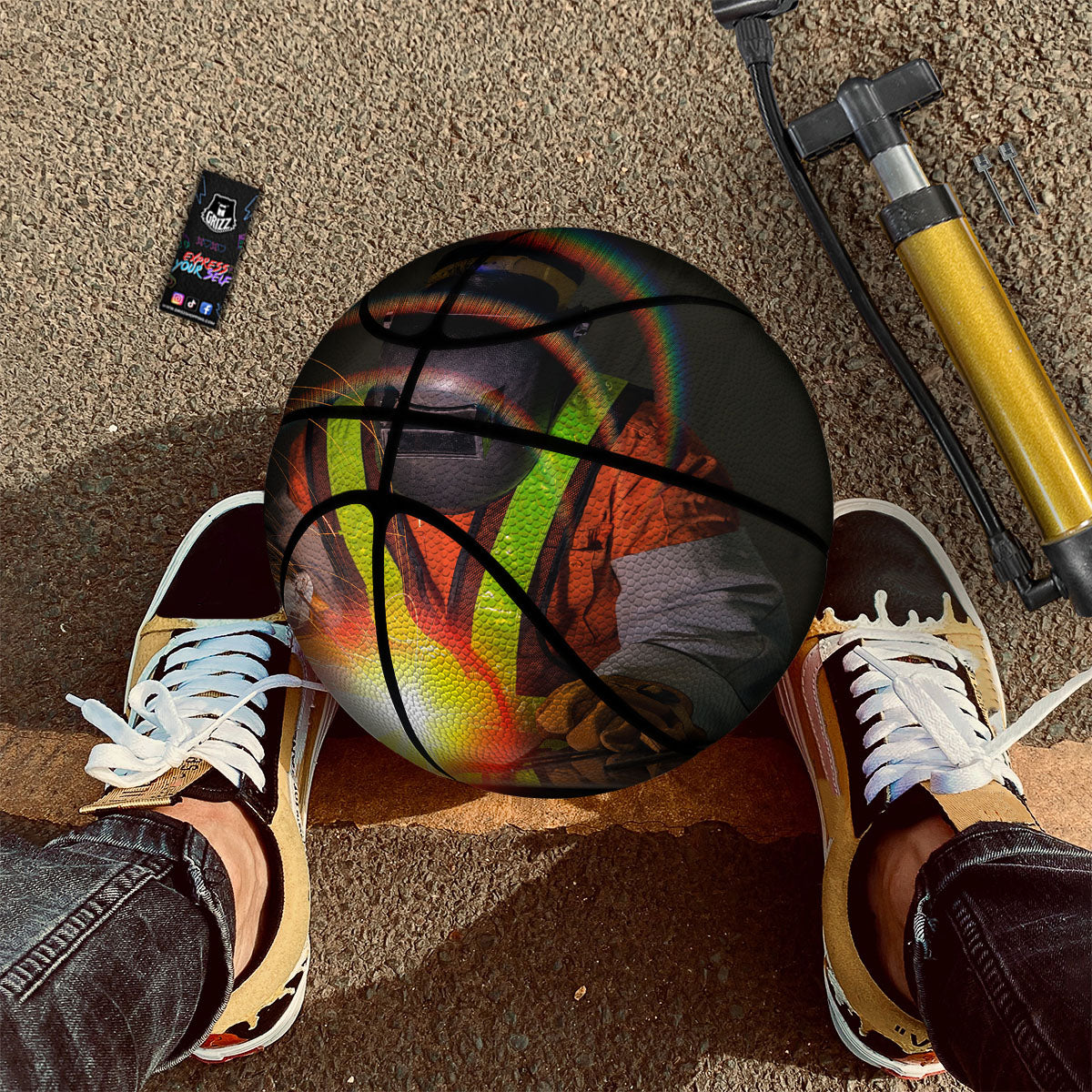 Welder Industrial Print Basketball
