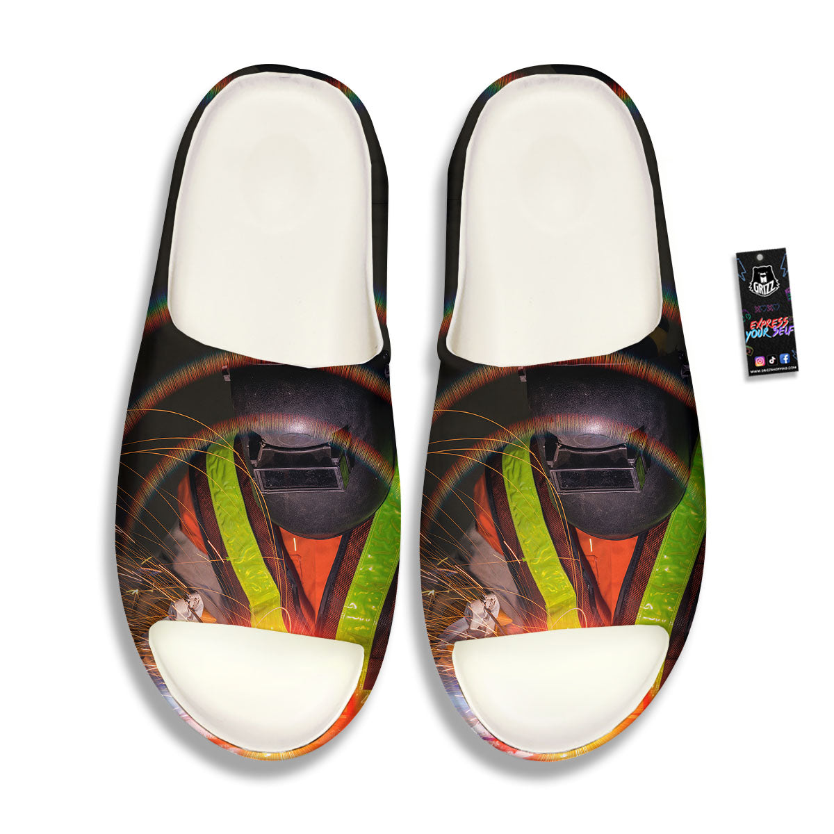 Welder Industrial Print Sandals-grizzshop