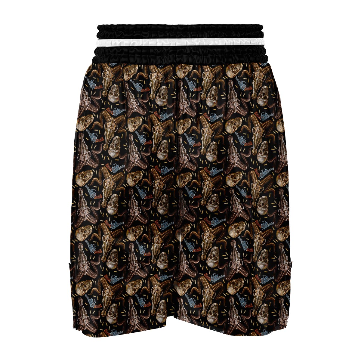 Western Cowboy Gun Print Pattern Boxing Shorts-grizzshop