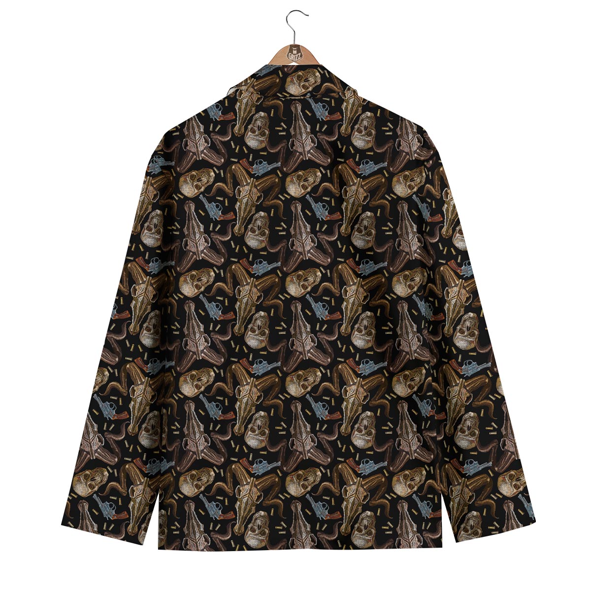 Western Cowboy Gun Print Pattern Men's Blazer-grizzshop