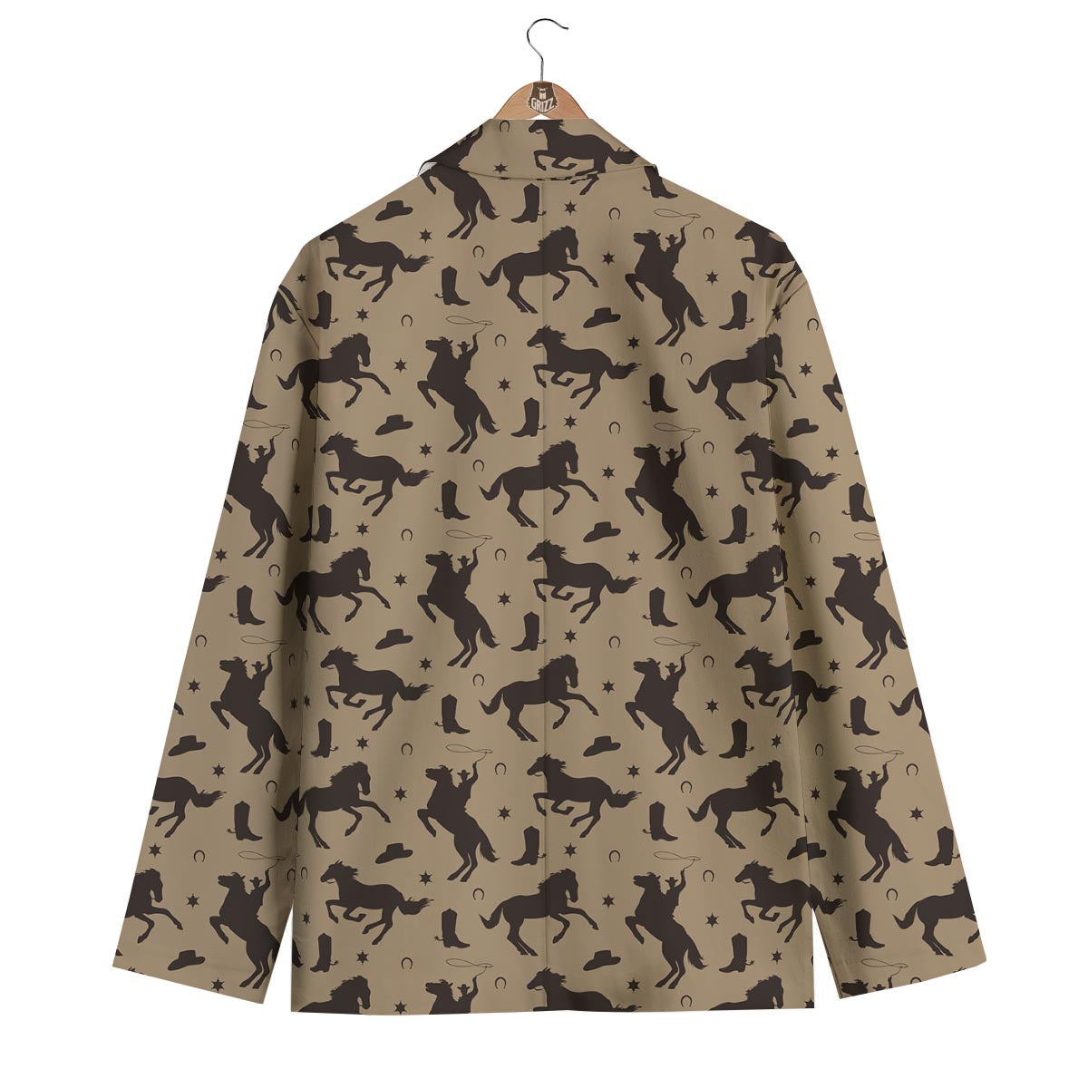 Western Cowboy Print Pattern Men's Blazer-grizzshop