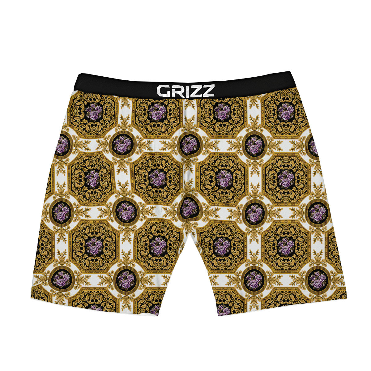Western Damask Ornamental Print Boxer Briefs-grizzshop