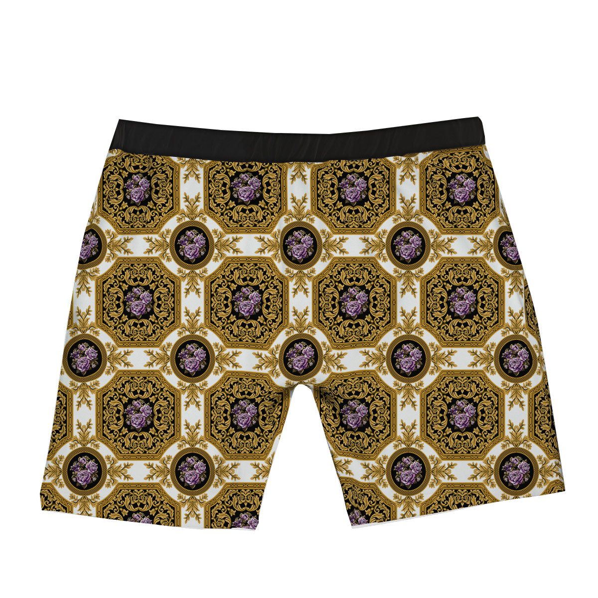 Western Damask Ornamental Print Boxer Briefs-grizzshop