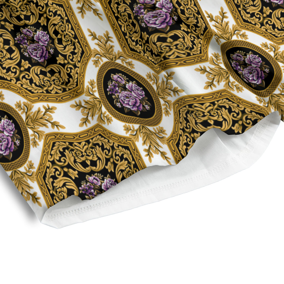 Western Damask Ornamental Print Men's Athletic Shorts