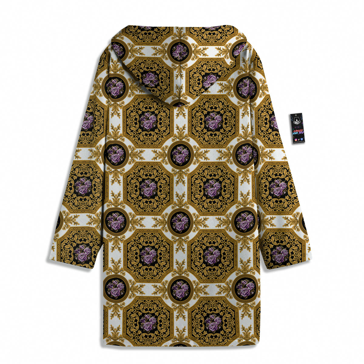 Western Damask Ornamental Print Men's Windbreaker Jacket-grizzshop