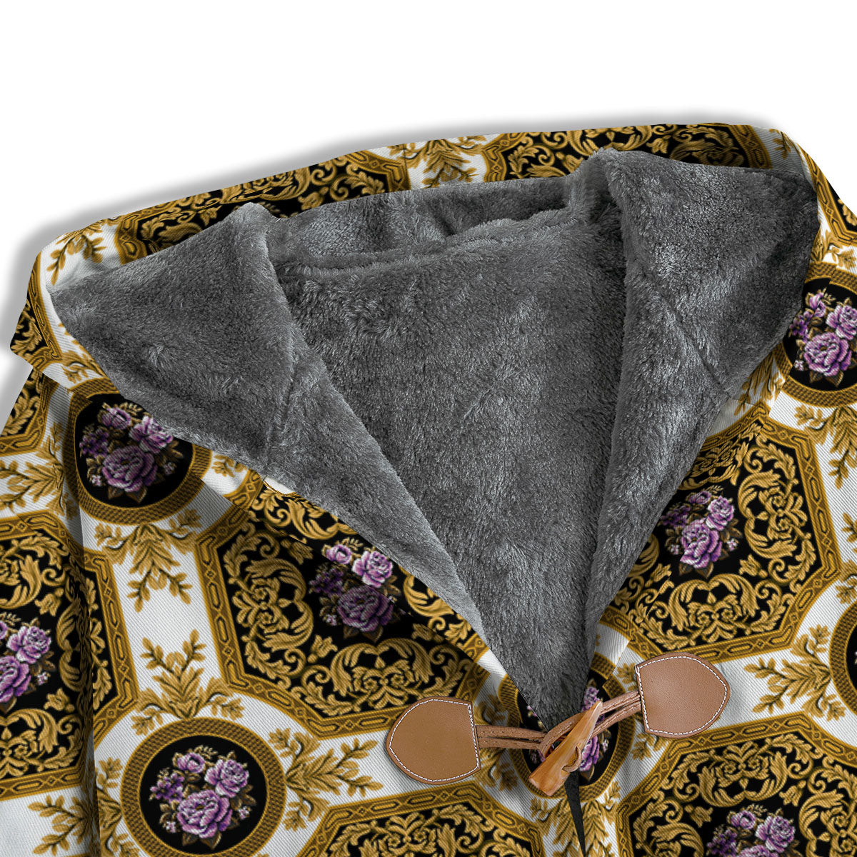 Western Damask Ornamental Print Men's Windbreaker Jacket-grizzshop