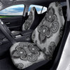 Western Floral Grey And Black Print Car Seat Covers-grizzshop