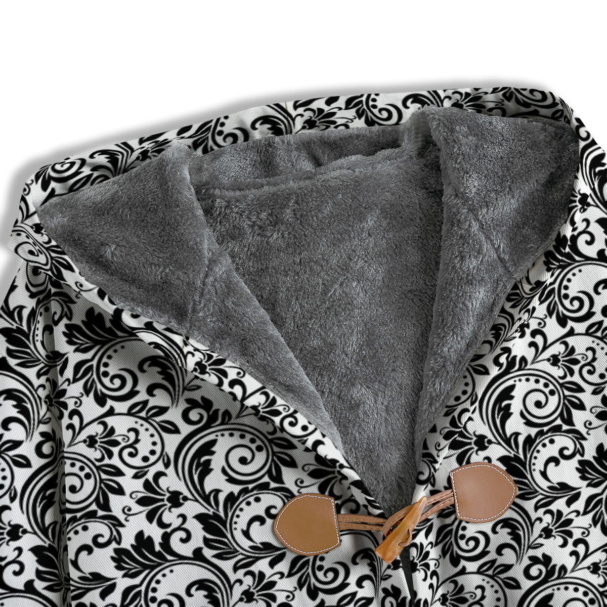 Western Flower White And Black Print Men's Windbreaker Jacket-grizzshop