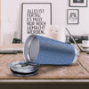 Western Paisley Blue Denim Print Tumbler-grizzshop