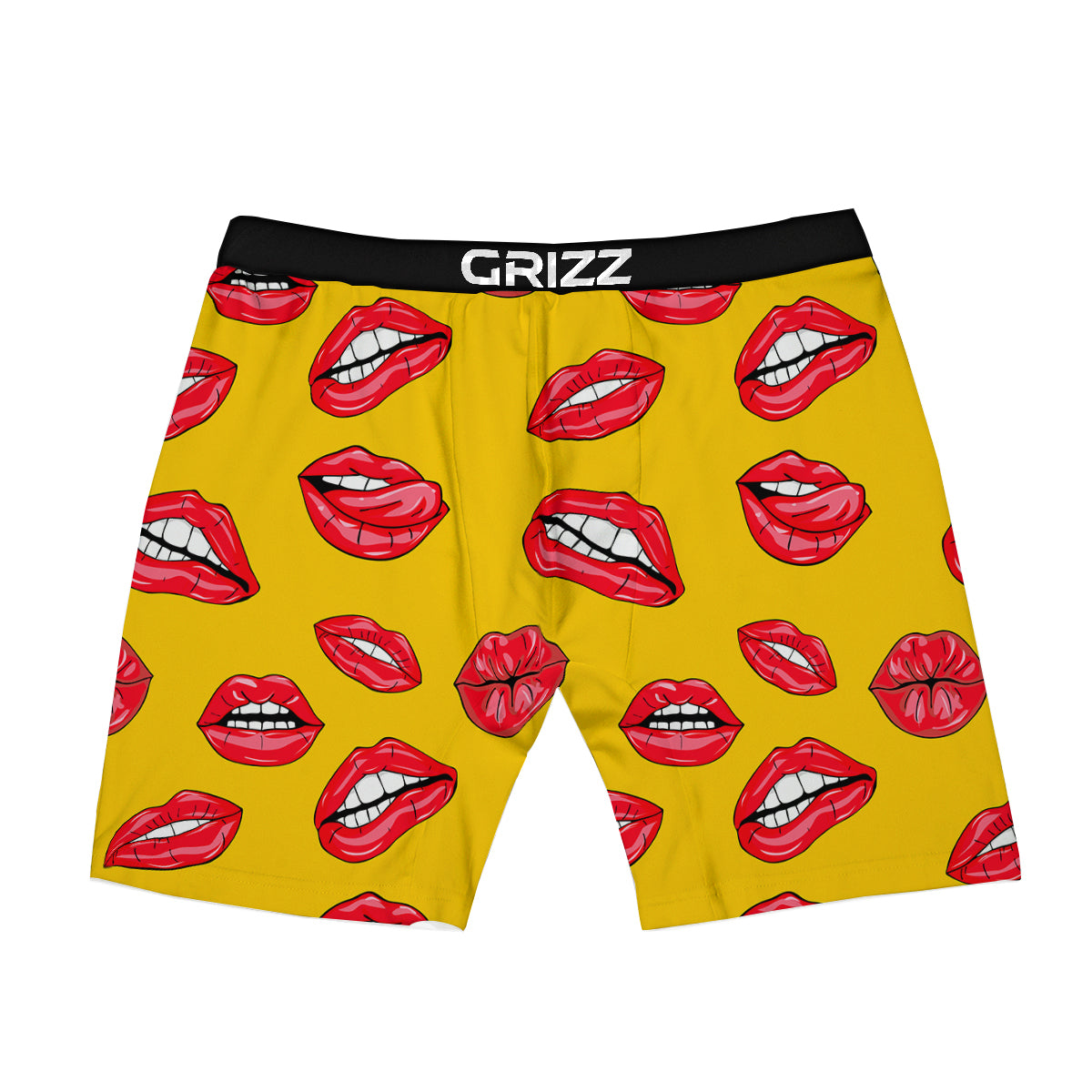 Wet Lips Print Pattern Boxer Briefs-grizzshop
