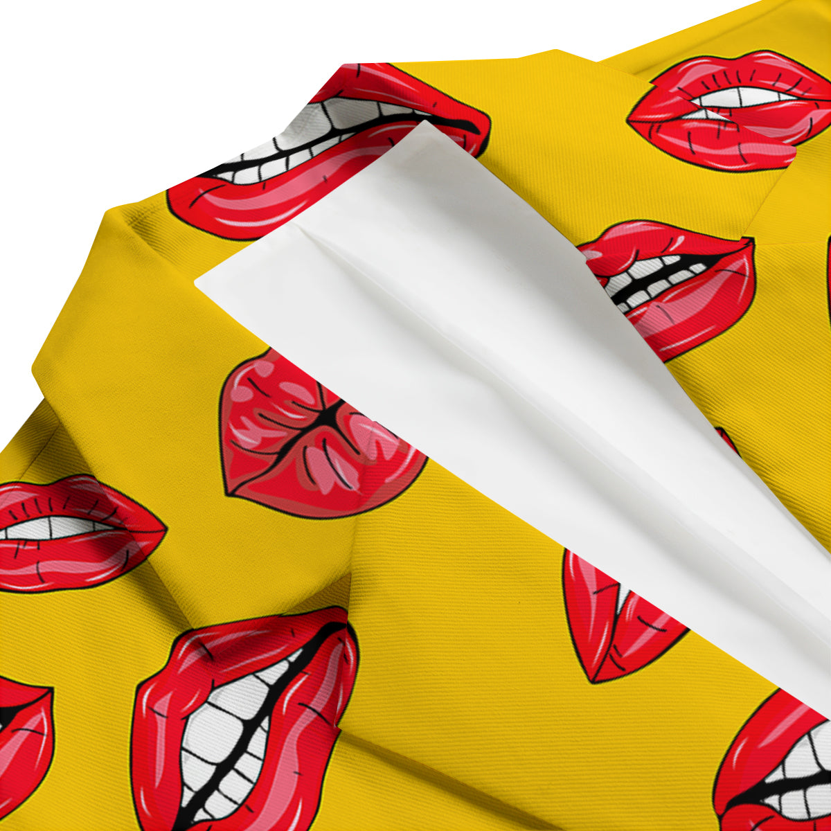 Wet Lips Print Pattern Men's Blazer-grizzshop