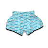 Whale Humpback Pattern Print Muay Thai Boxing Shorts-grizzshop