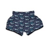 Whale Humpback Print Pattern Muay Thai Boxing Shorts-grizzshop