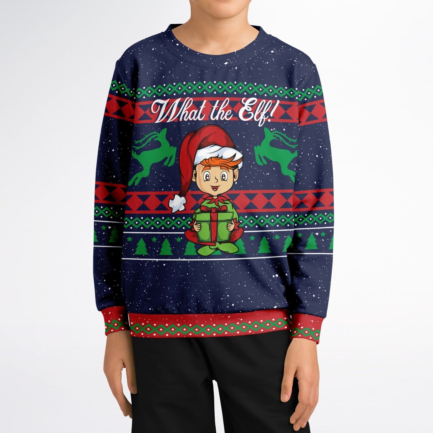What the Elf Ugly Christmas Sweater-grizzshop