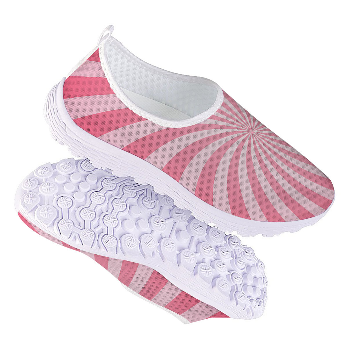 Whirlpool Spiral Pink Print Nurse Shoes-grizzshop