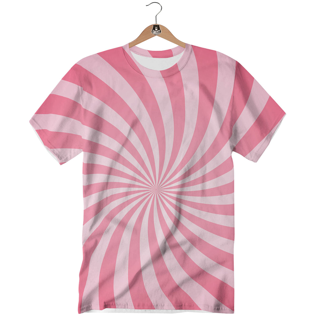 Whirlpool Spiral Pink Print T-Shirt-grizzshop