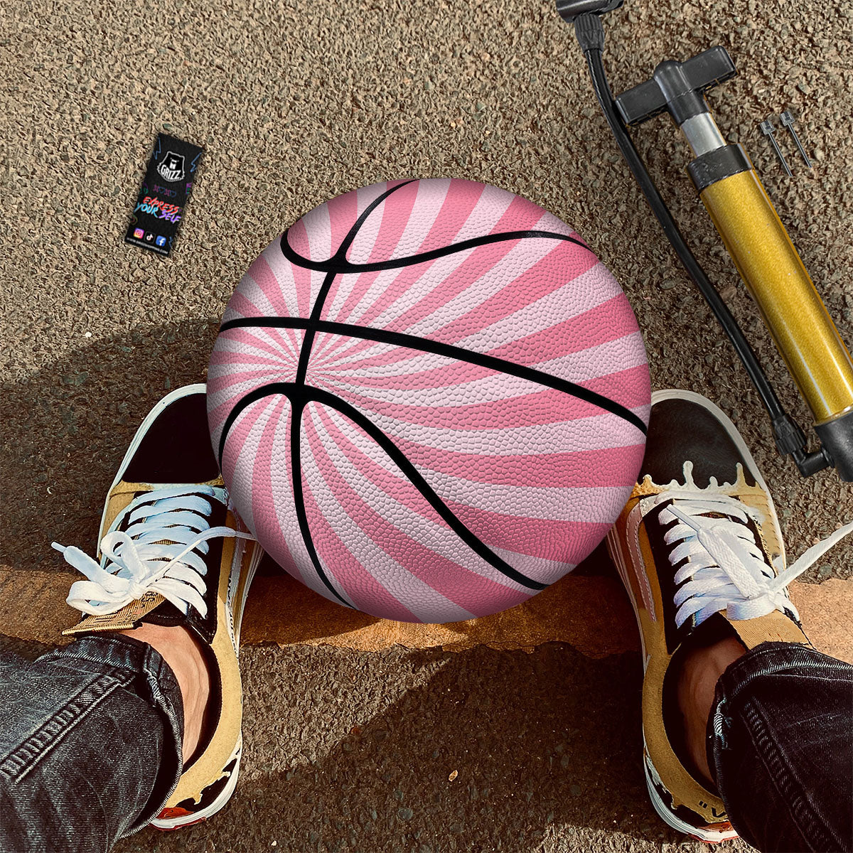 White Tiger With Sunglasses Print Pattern Basketball