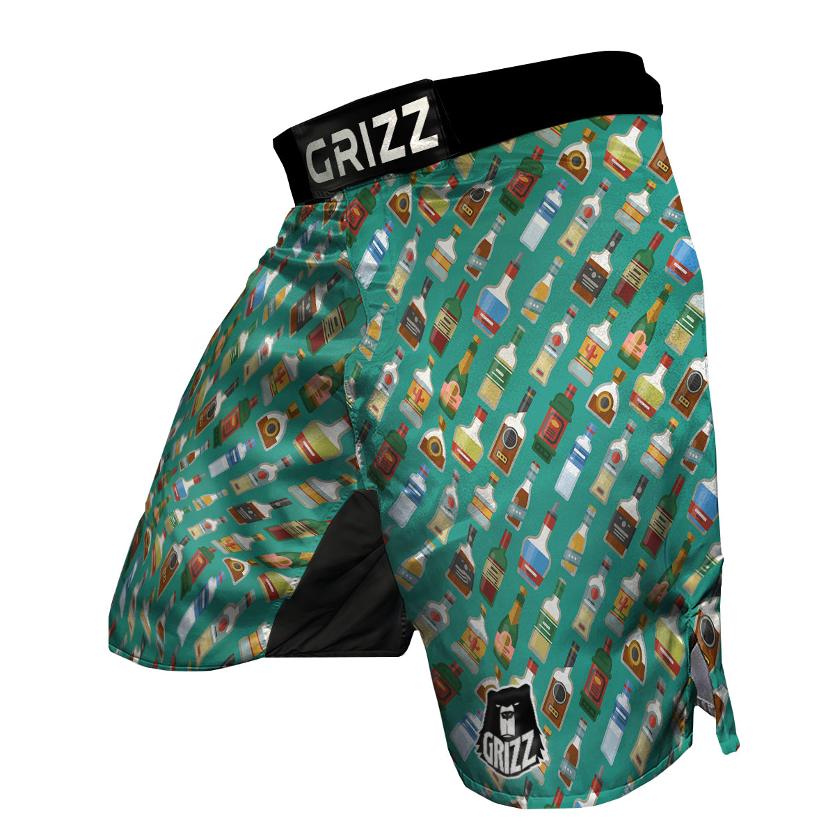 Whisky Colorful Print Pattern MMA Shorts-grizzshop