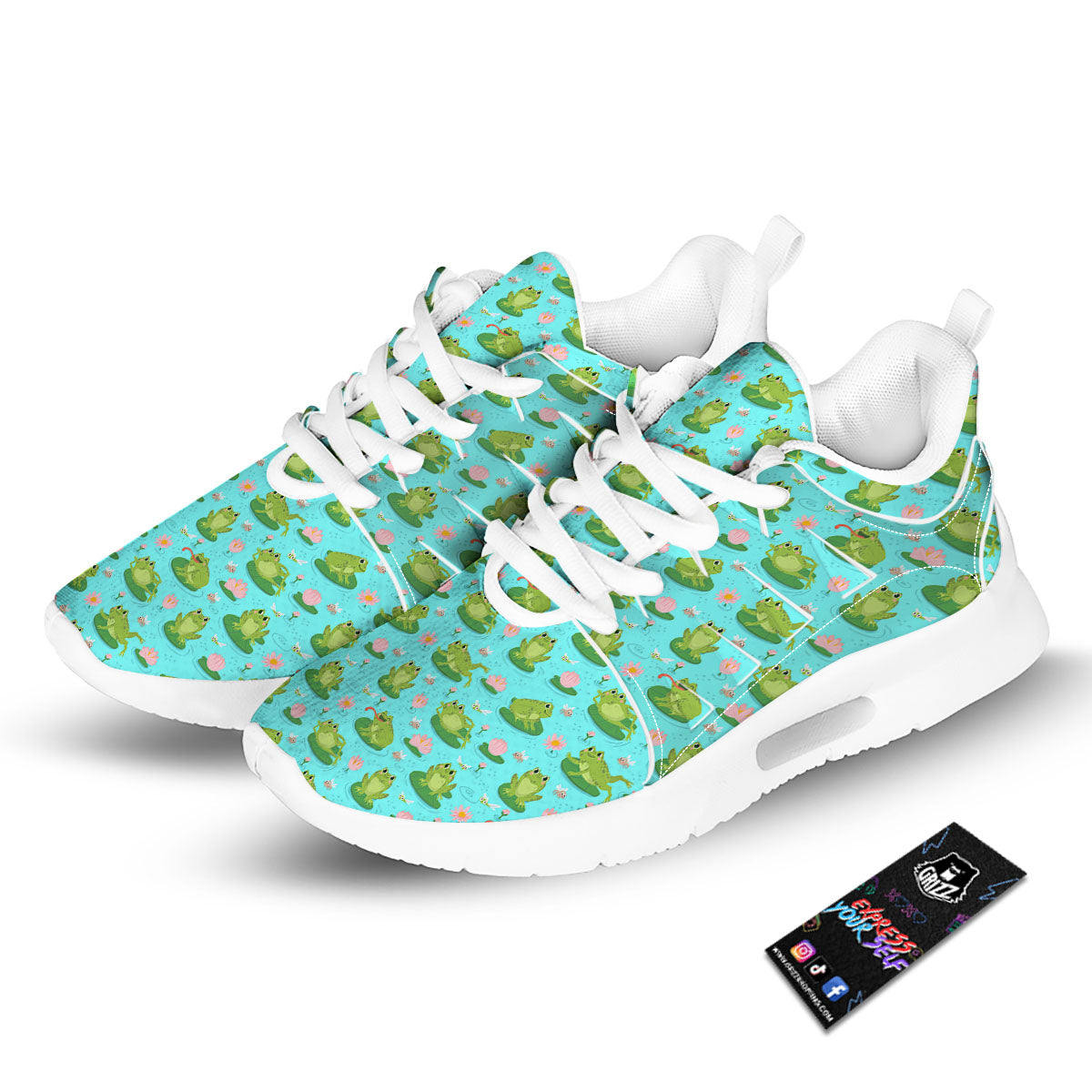 White American Plaid And Blue Red Print Tennis Shoes-grizzshop