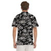 White And Black Graffiti Doodle Text Print Men's Golf Shirts-grizzshop