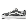 White And Black Maya Calendar Print Skate Shoes-grizzshop