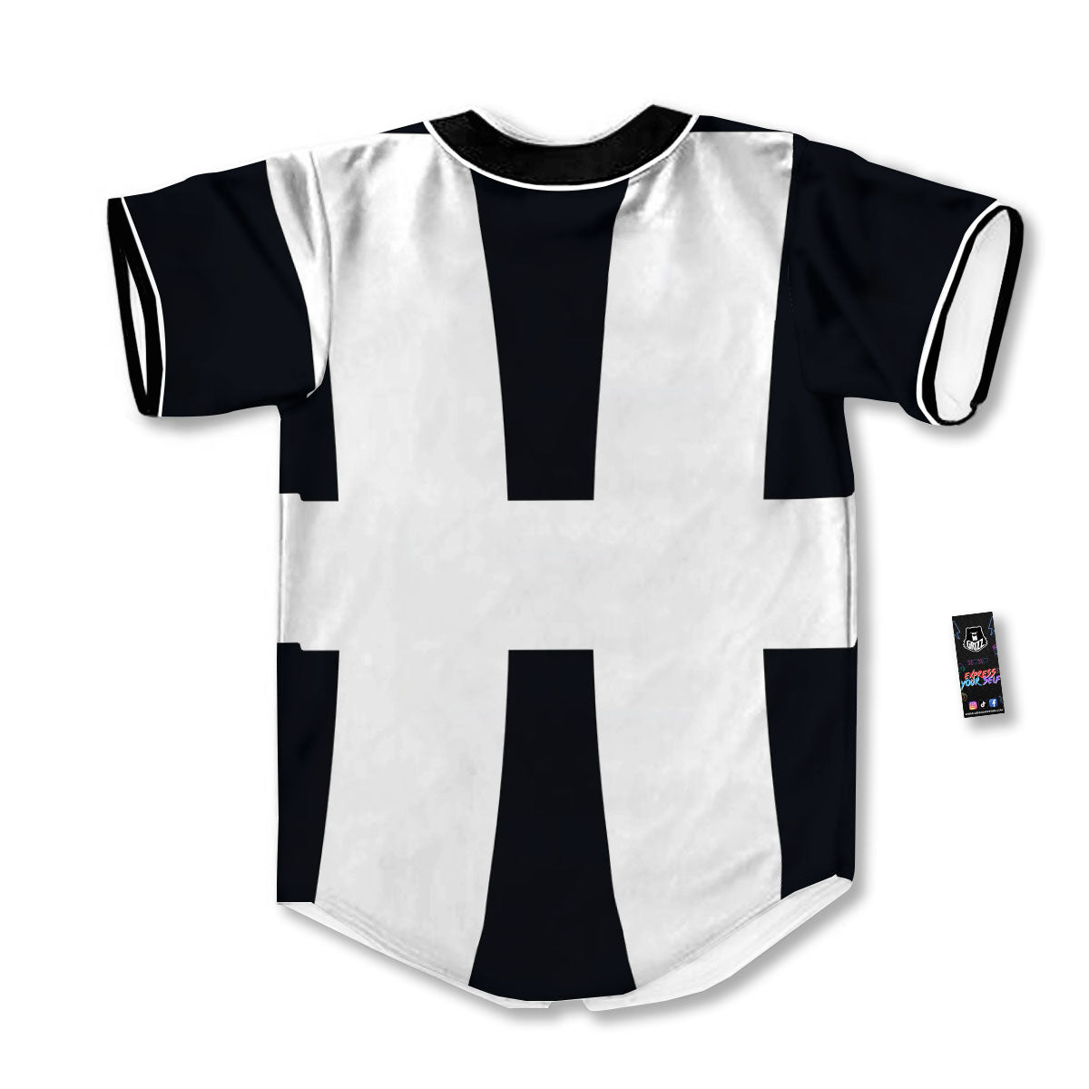 White And Black Pisces Sign Print Baseball Jersey-grizzshop