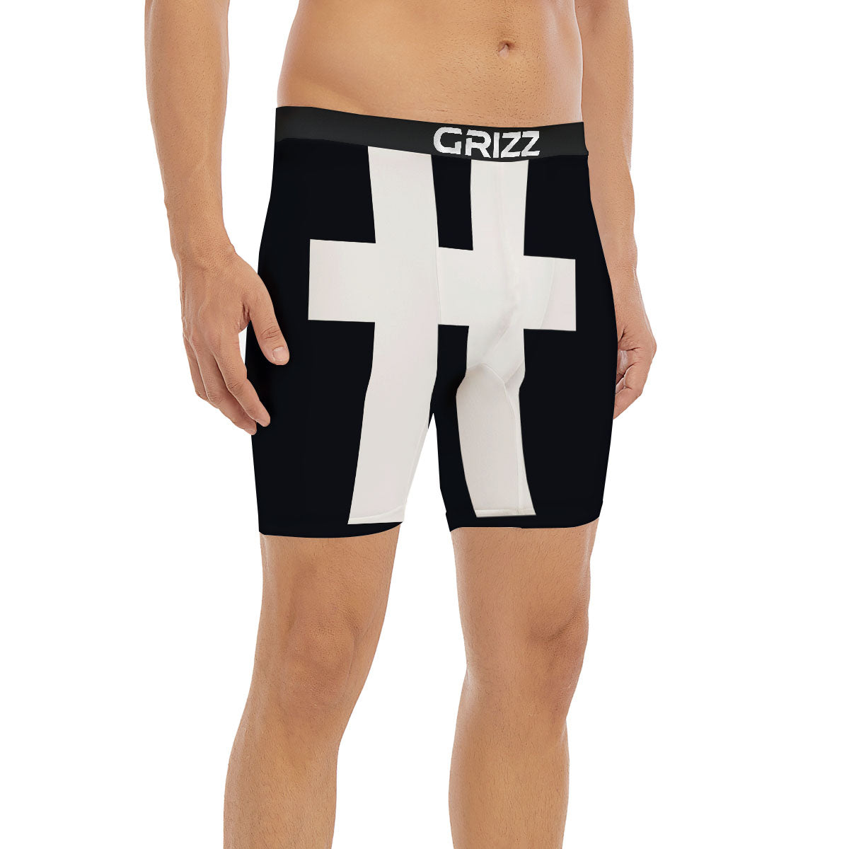 White And Black Pisces Sign Print Boxer Briefs-grizzshop
