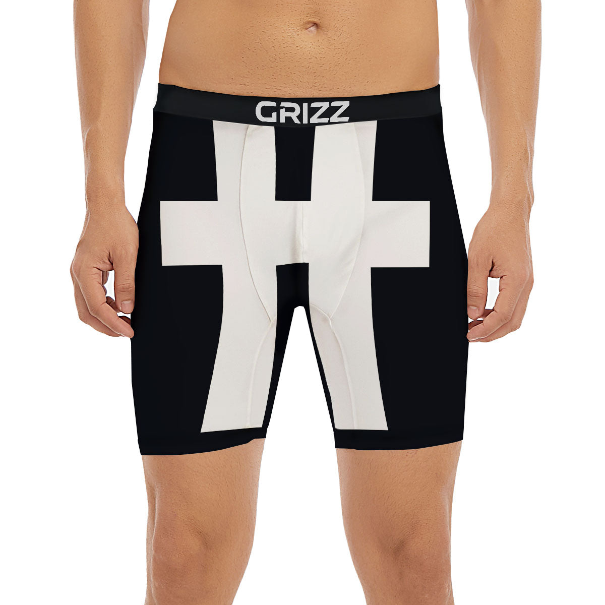 White And Black Pisces Sign Print Boxer Briefs-grizzshop