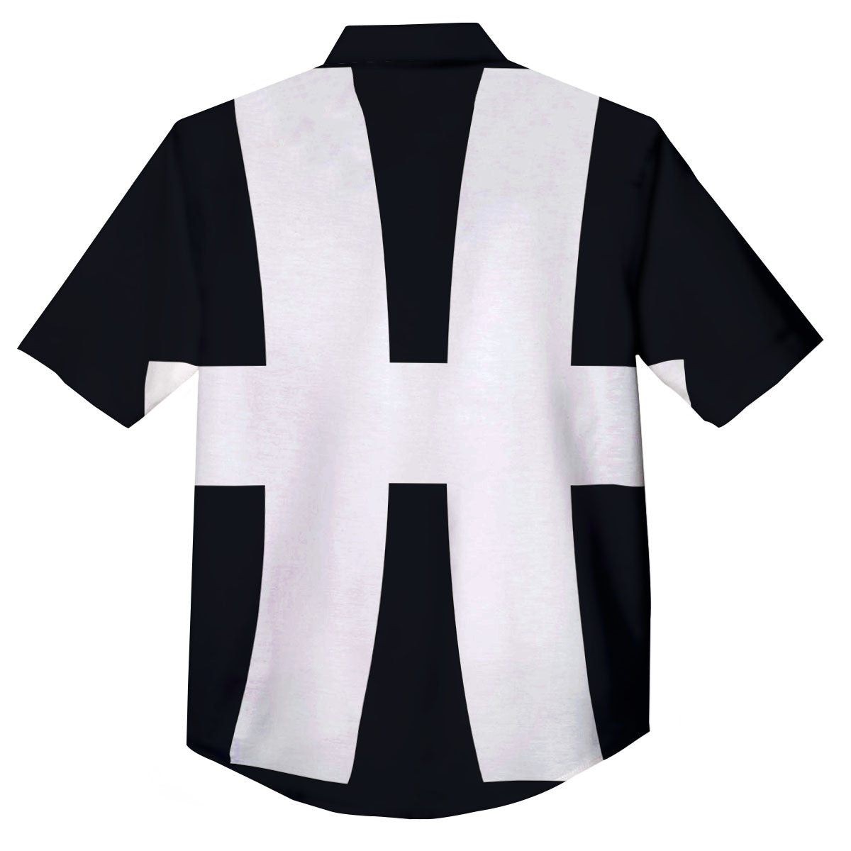 White And Black Pisces Sign Print Button Up Shirt-grizzshop