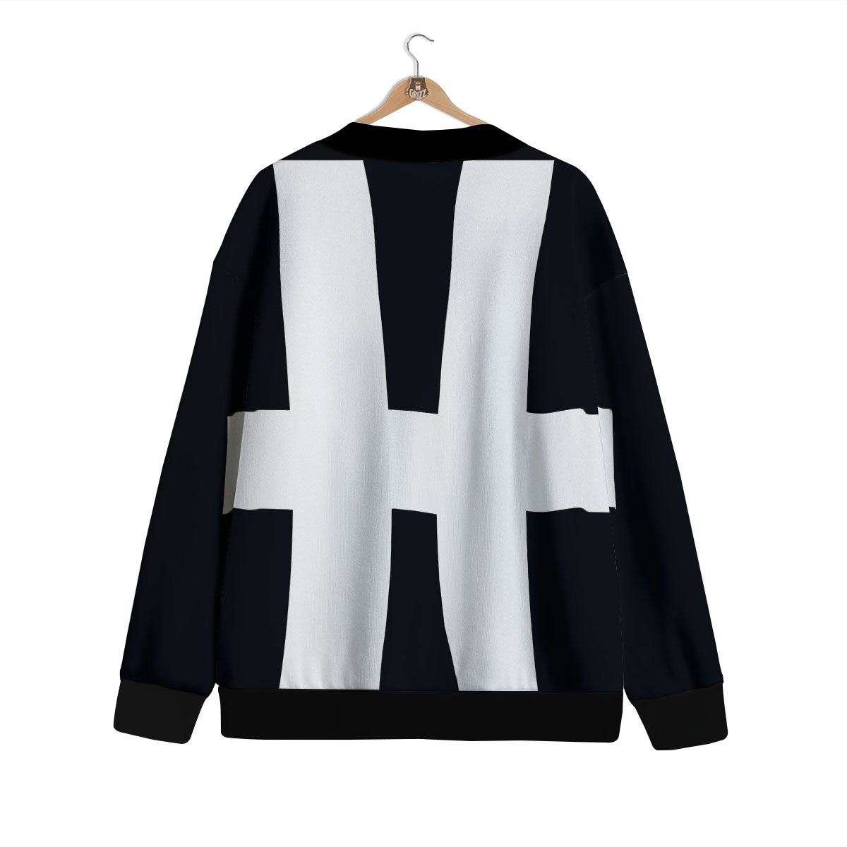 White And Black Pisces Sign Print Cardigan-grizzshop